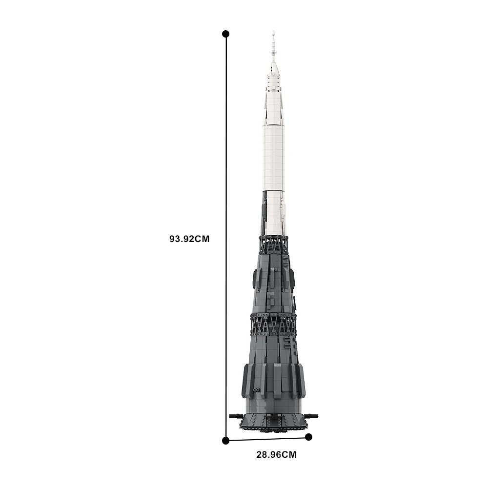 Gobricks MOC Soviet N1 Moon Rocket Model Building Blocks Space Station Shuttle Satellite 1:110 Model of the N1 Rocket Bricks Toy