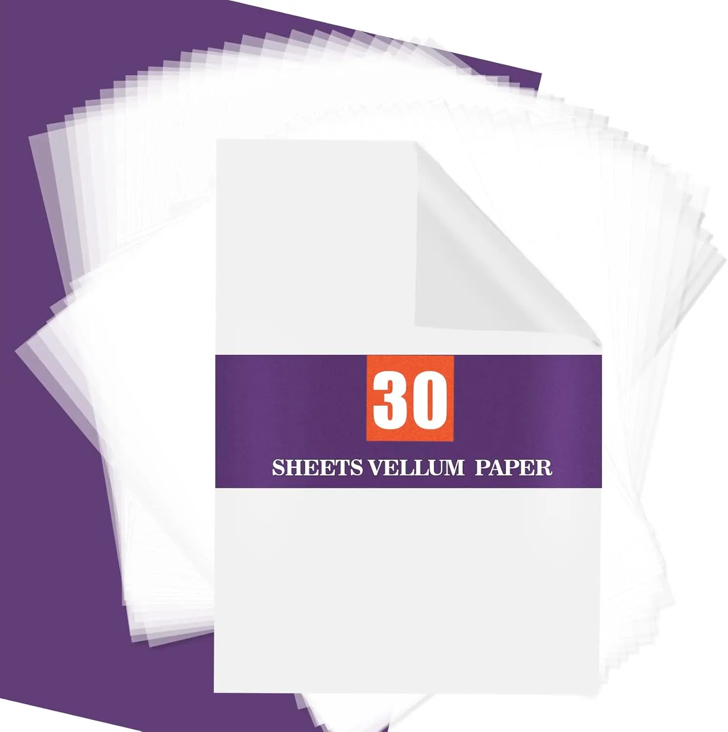 

Translucent Vellum Paper 8.27x11.8 Inches, Printable for Crafts, Tracing, Drawing, Card Overlays - 30 Sheets