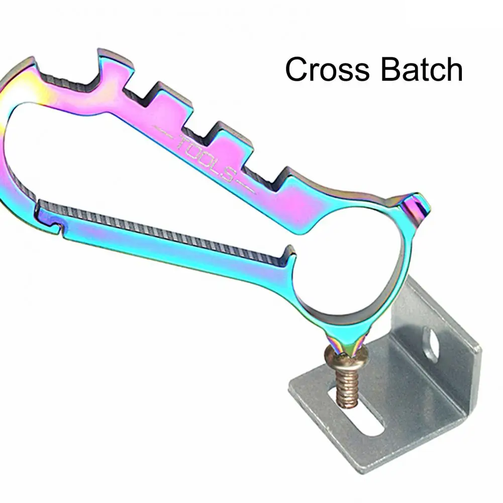 Outdoor Keychain  Mini Portable Compact  Stainless Steel Key Chain Ring Wrench Tool for Camping