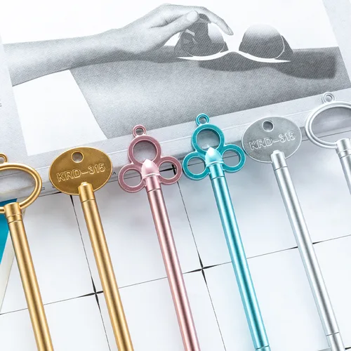 Imagen 2 del producto 10/30/50 Uds. Bolígrafo Neutral con diseño de llave Retro creativo, bolígrafo para firma, fuente para escuela y oficina, bolígrafos de escritura, suministros de aprendizaje al por mayor