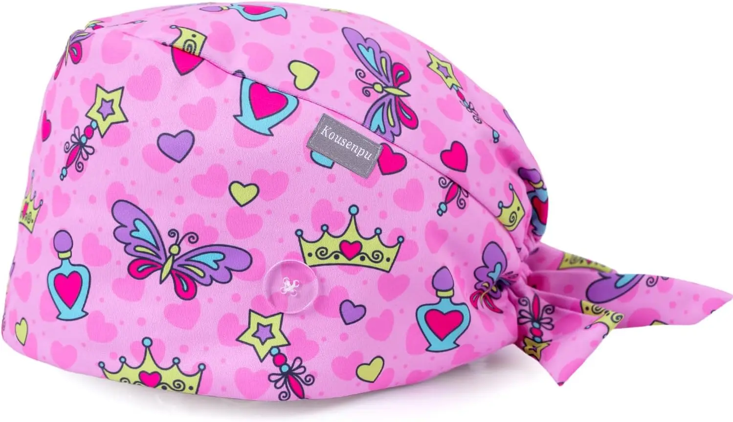 Scrub Caps for Women Adjustable with Buttons - Breathable & Stylish Surgical Hats for Nurses, Doctors, Medical Professionals