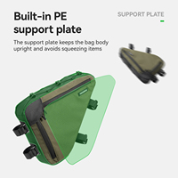 ROCKBROS Large Capacity 1.5L Bicycle Triangle Bag Bicycle Frame Bag Abrasion Resistant Travel Organizer Bike Portable Tube Bag