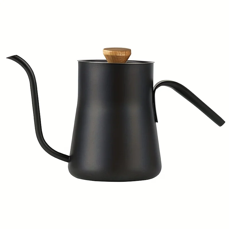 304 الفولاذ المقاوم للصدأ صب أكثر من غلاية القهوة مع ميزان الحرارة ، صانع القهوة ، غلاية بالتنقيط للمطبخ ، 19 أوقية ، 550 مللي ، 1 قطعة