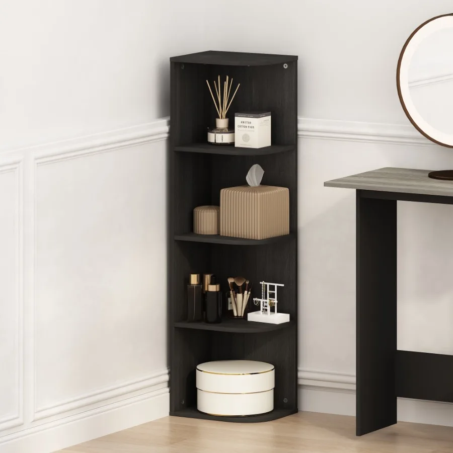 

Угловая 4-ярусная полка Reed для экономии пространства, для хранения книг, декора и предметов первой необходимости в гостиных, спальнях или прихожих