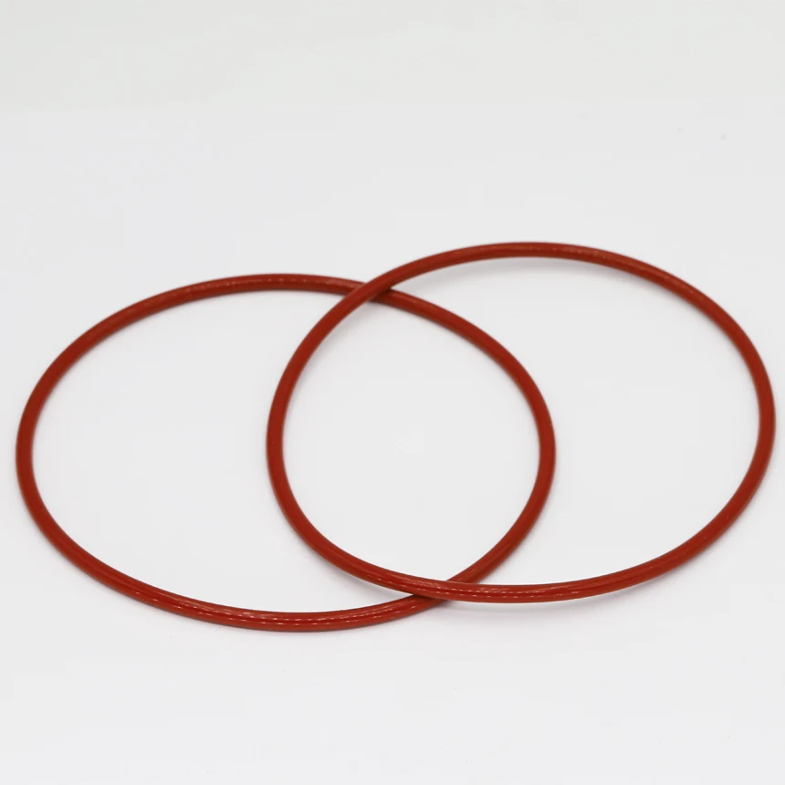 Joint torique en silicone rouge de qualité alimentaire VMQ, joint torique, 145x3.5, 145x3.5, 150x3.5, 150x3.5, 155x3.5, 155x3.5, OD * épaisseur, 6 pièces