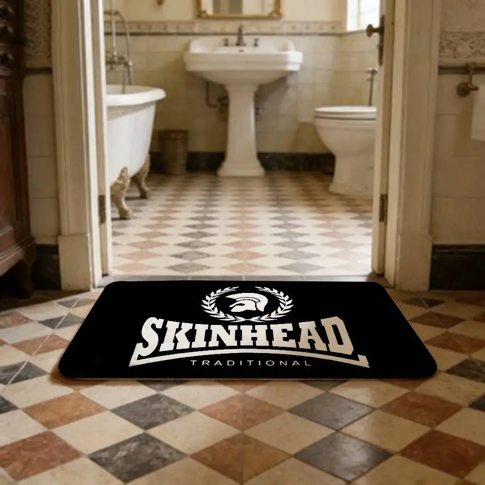 SKINHEAD A WAY OF LIFE Entrance Door Mat Washable Non-Slip Living Room Sofa Chairs Area Mat Kitchen Welcome Doormat