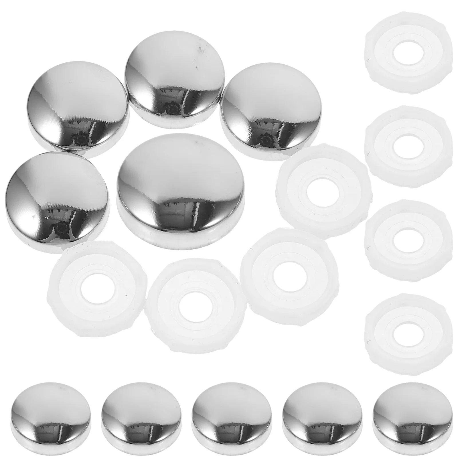 100 Pcs Large Tooth Mirror Nail Fixing Bolt Cap Self-Tapping Advertising Caps Board Sign Thicken