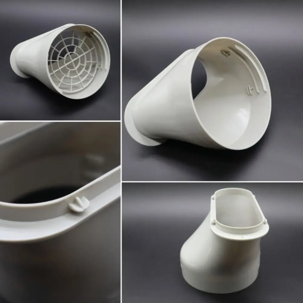 Flat Hose Hose Adapter Portable Coupler Air Conditioning Hose Adapter Vent Tube Exhaust Nozzle Exhaust Hose Adapter