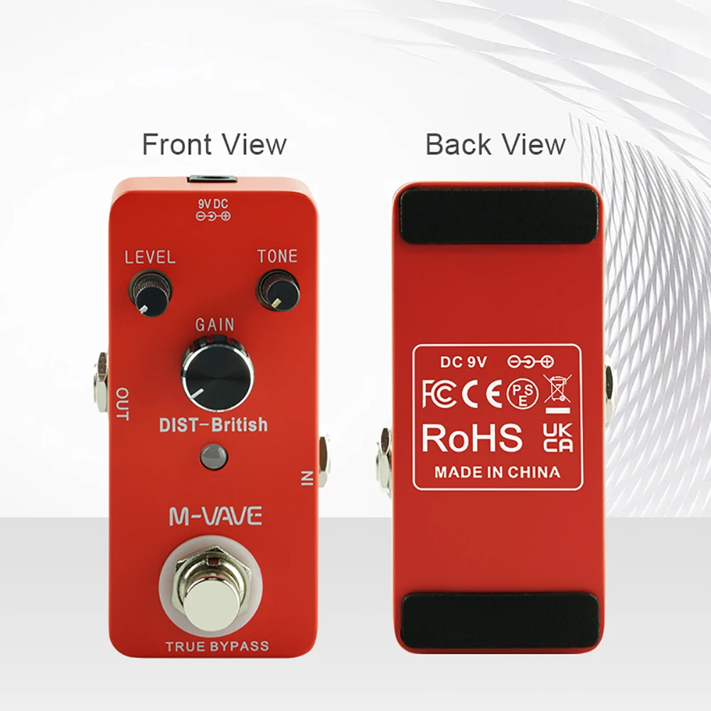 

M-VAVE Distortion British Twisted British Guitar Single Block Effect Tool True Bypass Guitar Parts & Accessories