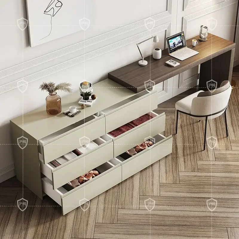 

Multi-Functional Dresser & Bedside Desk – Space-Saving Bedroom Storage Furniture with Drawers
