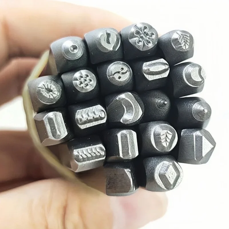 手彫り-20-一時的なゴールドフラワー-アンビル、ノミ、スチールシール、diy-手彫りゴールドスミス、シルバースミス、ジュエリー加工