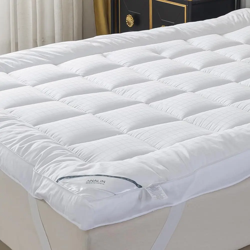 

Extra Thi Mattr Topper Full Bed Size.Breathable Cooling Mattr Pad Cover.100% Cotton Pillow Top Quilted Mattr Protect Bed Mattr