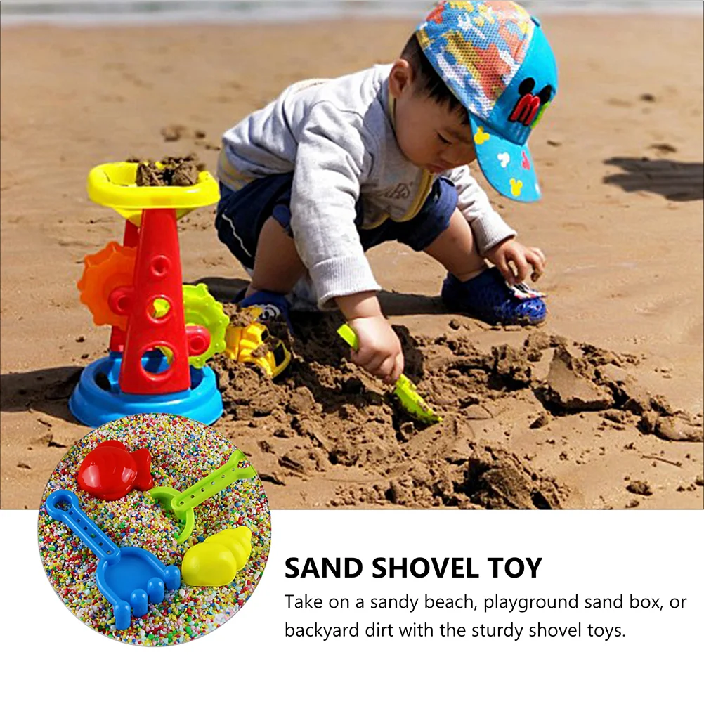 4 Pcs Toy Small Plastic Spatula Child Children’s Toys Sand Shovels for Kids Childrens Beach