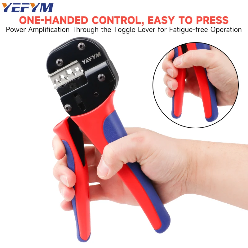 Solar Crimping Tool YFP-2546BS Pliers MC2.5/4/6/10mm² 14-7AWG PV Connector Cable Ratchet Vertical Crimping Pliers YEFYM