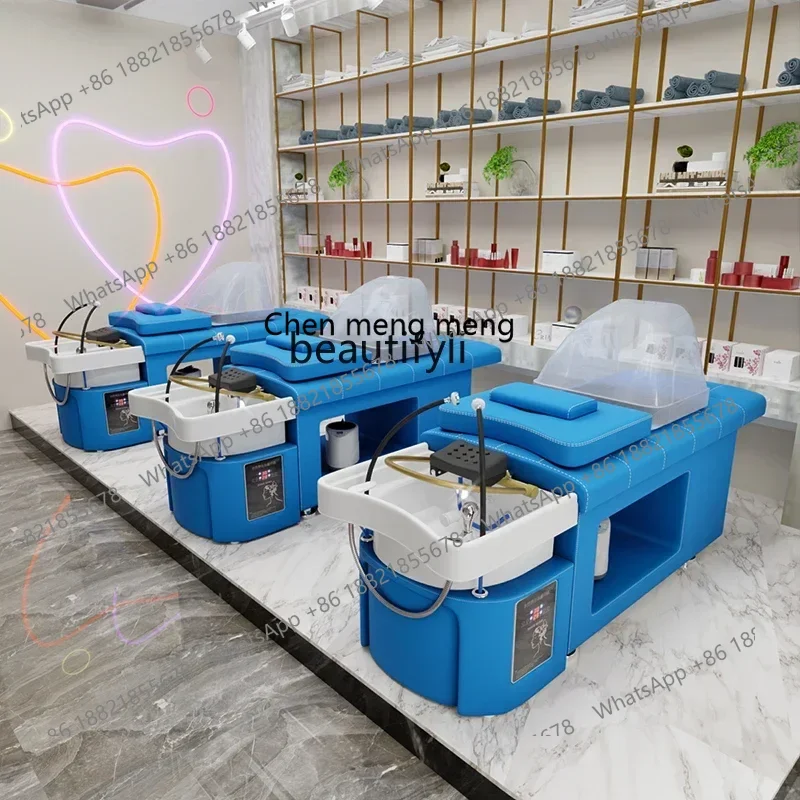 xx1Shampoo Bed Barber Shop Multifunctional Water Circulation Fumigation Head Therapy Thai Beauty Massage Bed