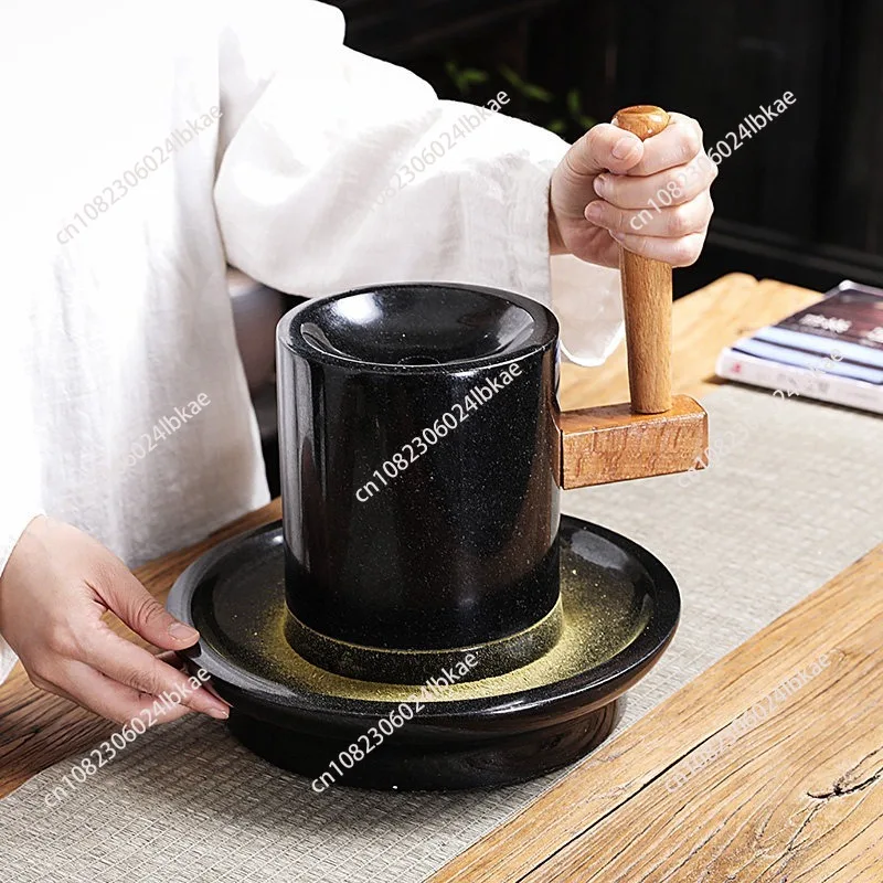 

Wujin stone tea grinding point tea stone grinding point tea small grinding hand small ornaments