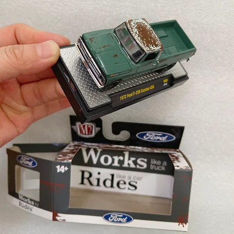 M2 Macchine Pressofuso In Scala 1:64 1972 F-250 Personalizzato 4X4 Modello di Auto In Lega di Metallo Veicolo Simulazione Regalo Display Collezione Decorazione