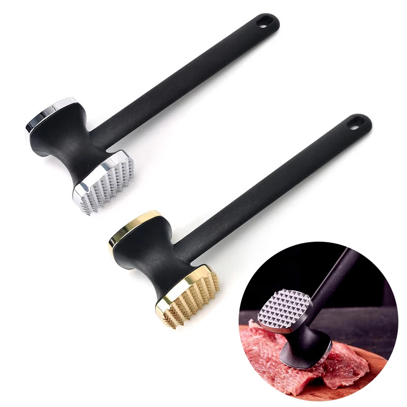 

Zinc Alloy Meat Tenderizer Hammer Pork Chop Steak Loose Pounder Needle Dual-Sided Meat Mallet Rubber Grip Handle Kitchen Tool