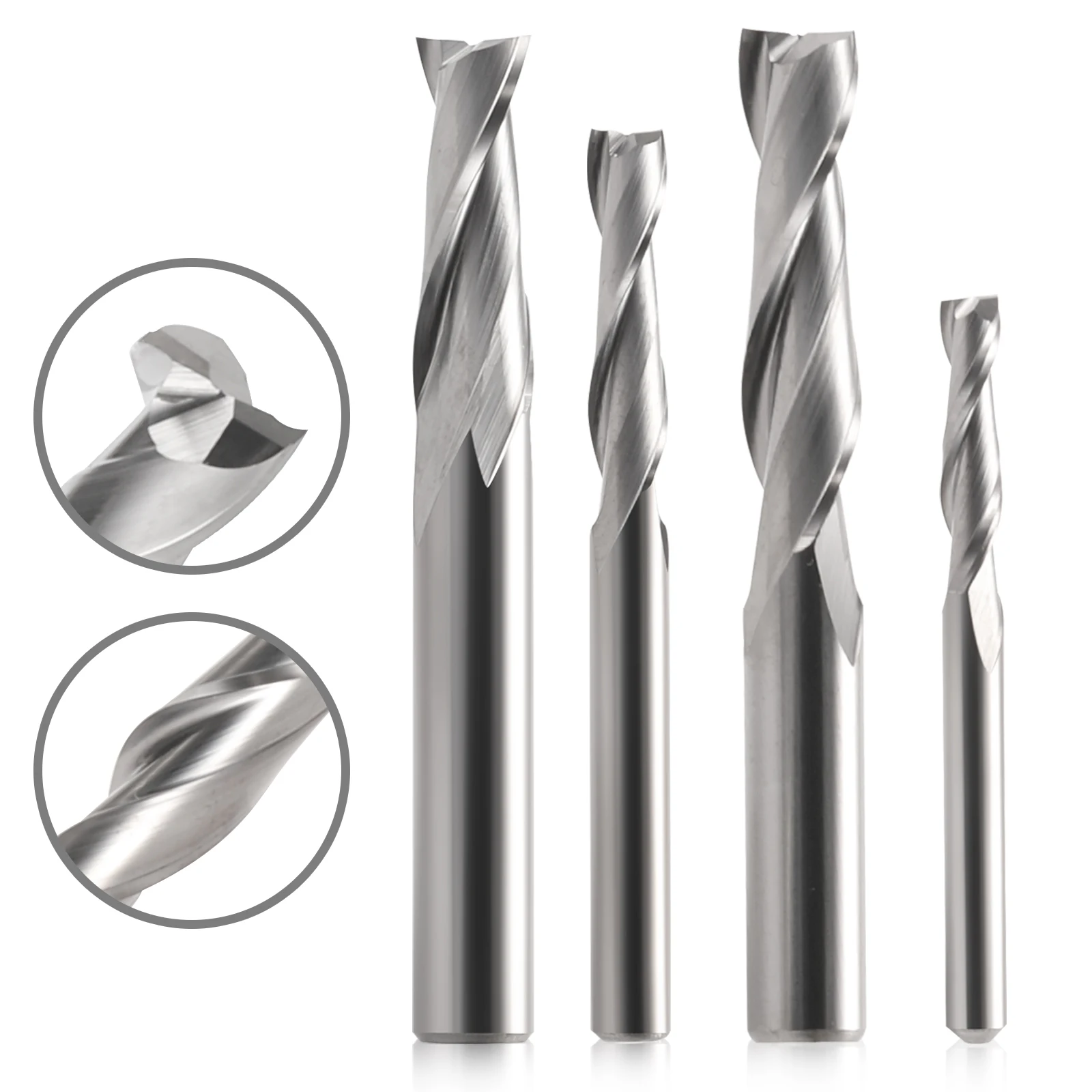 1PCS 2 Flats End Mill CNC  Up Cut Woodworking Carbide Tools Carving Wood Engraving Milling Tools Milling Cutter 3.175mm4mm 6mm