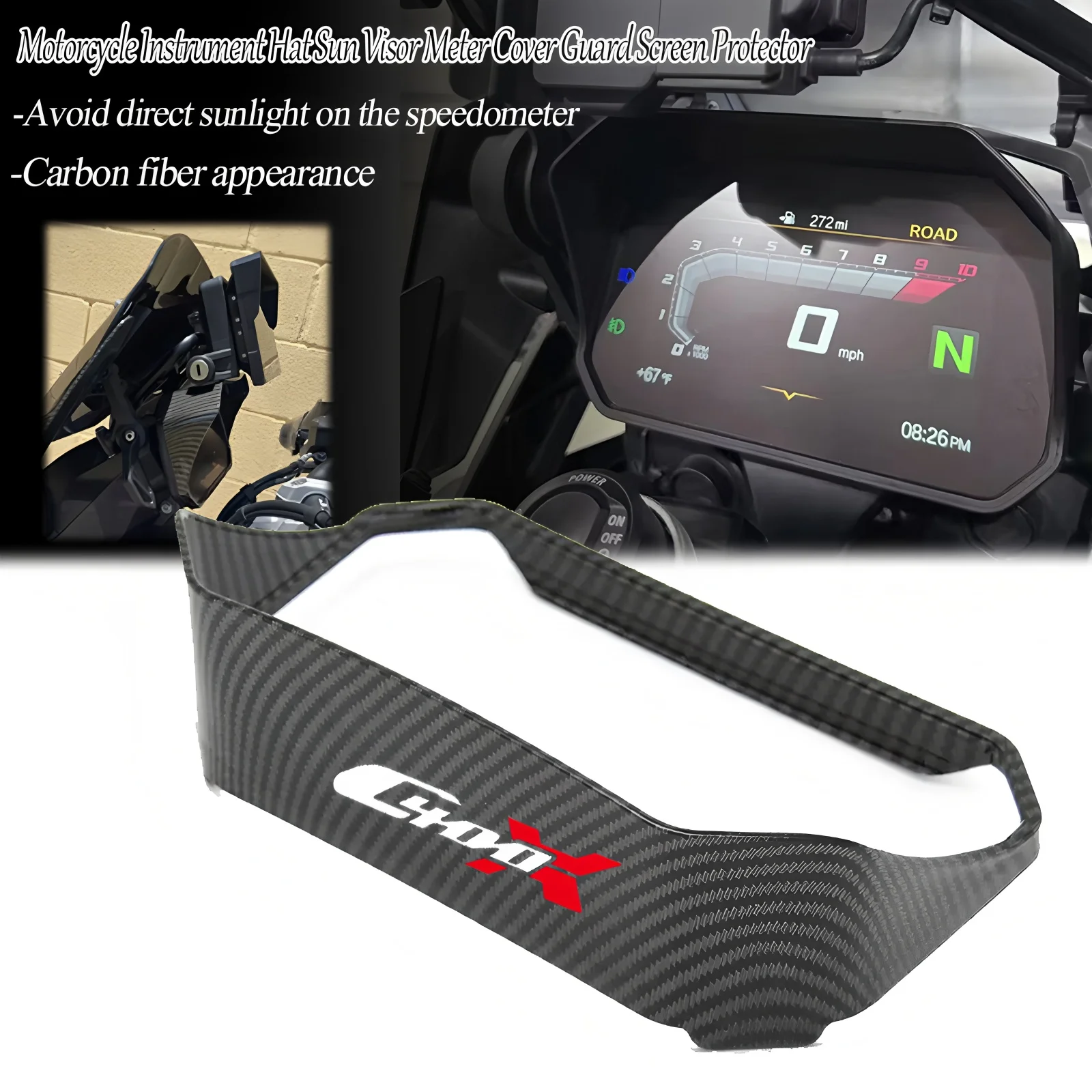 

For BMW C400X C400GT C400 X C 400 X GT C 400X 400GT Motorcycle Carbon Look Instrument Hat Sun Visor Meter Cover Guard