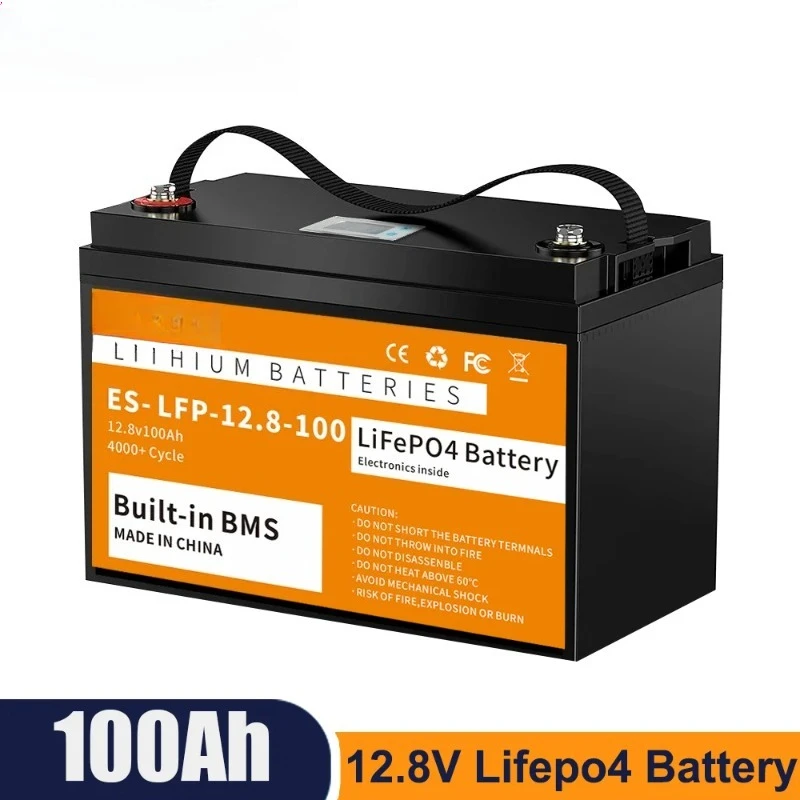 

12V 100Ah LiFePo4 Battery 24V Lithium Iron Phosphate Battery, Built-in BMS 4000+cy