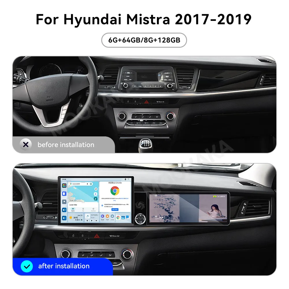 Touch Screen Car Radio For Hyundai Mistra 2017-2019 Android GPS Automotive Multimedia Auto Radio Stereo Receiver Head Unit