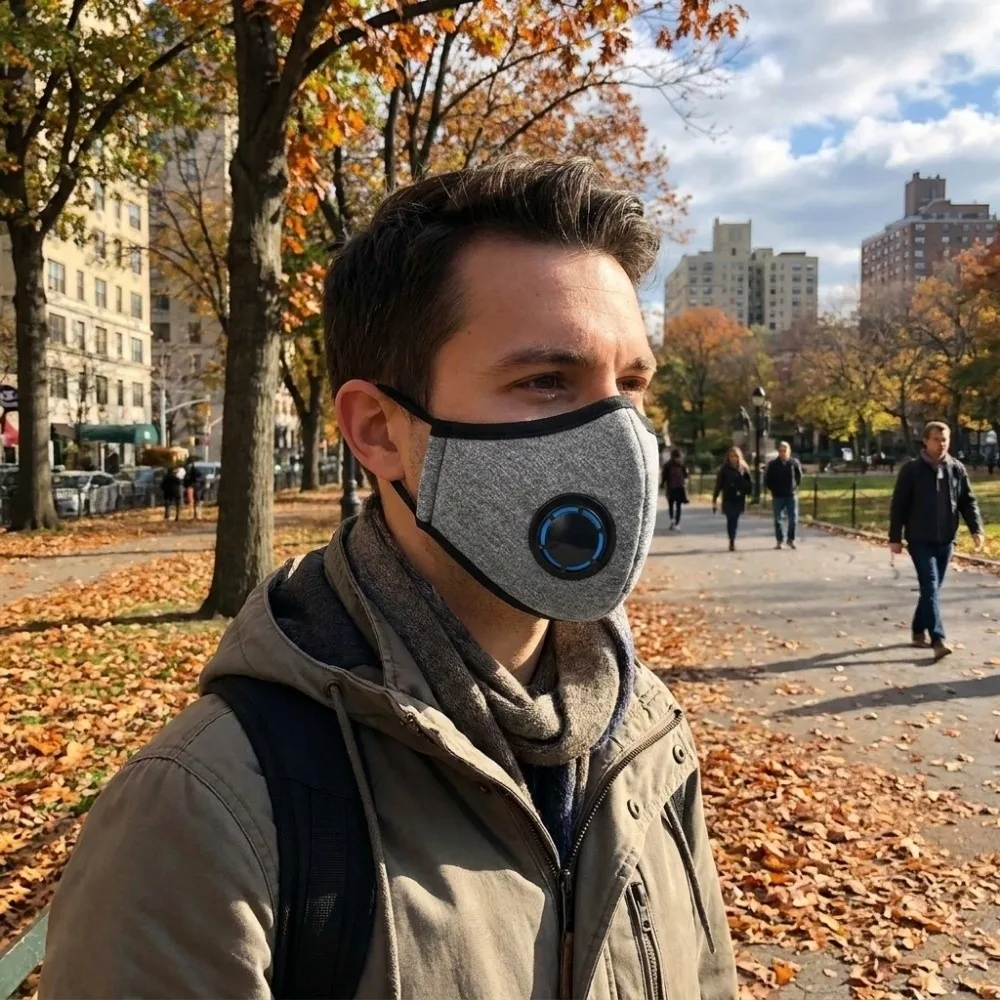Fashion Windproof Face Mask Pluggable Gasket Filter Cycling Protective Mask Anti Fog Breathable Sports Dustproof Mask Outdoor