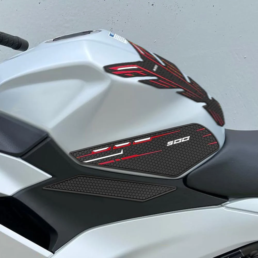 For NINJA 500 SE 2024 2025 Ninja500 2025 Motorcycle Accessories Non-slip Side Fuel Tank Stickers Waterproof Pad Rubber Sticker view 3