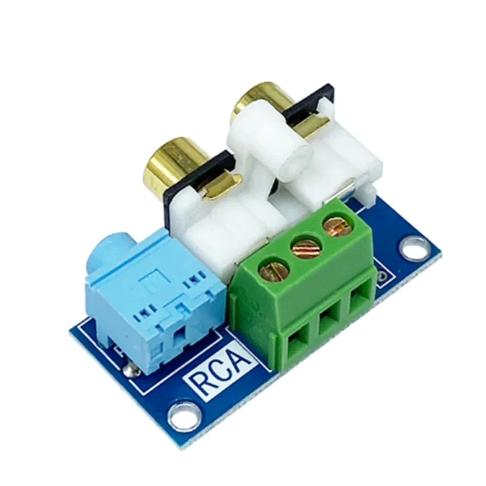 

RCA AUX Connector AUX3.5mm Audio Socket to Dual AV RCA Socket Connection Adapter Board for Front Board Amplifier Board Chassis