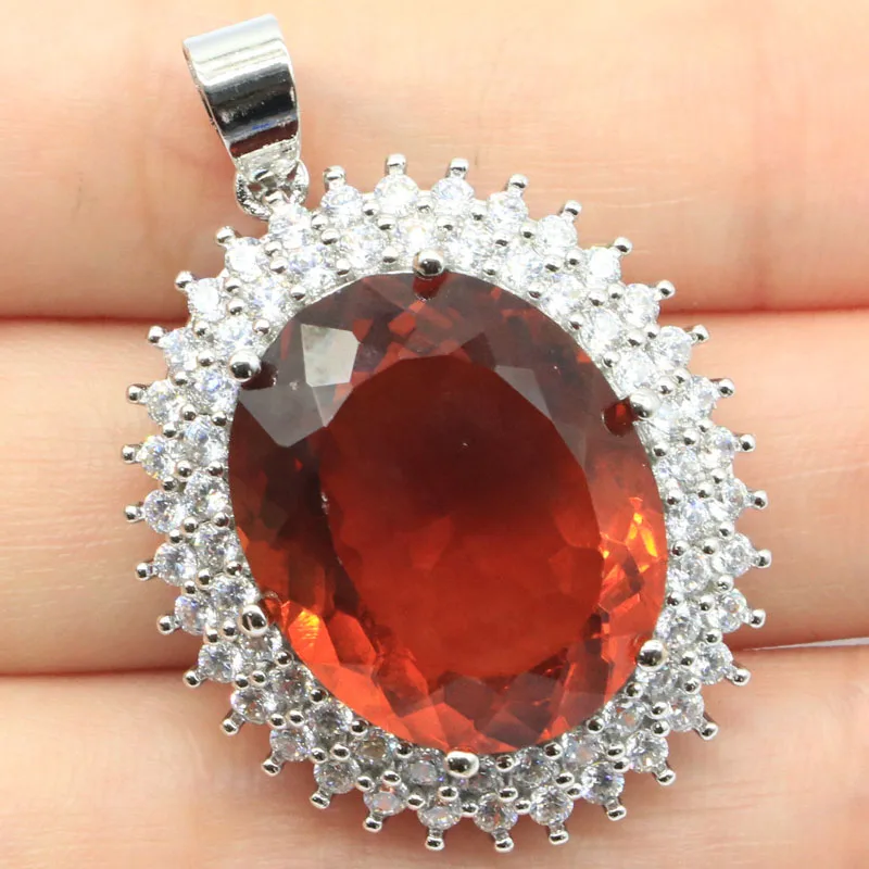 12g 925 SOLID STERLING SILVER PENDANT Orange Spessartine Garnet Peridot Mystic Topaz Zultanite Color Changing Alexandrite Topaz