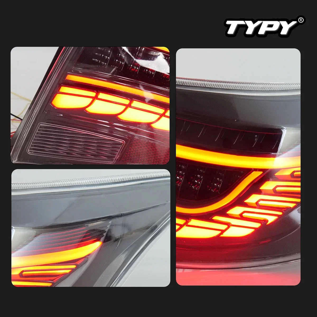 Car Lights For Toyota Vios Taillight 2014-2016 LED Rear Lamps DRL Start-up Dynamic Sequential Turn Signal Car Accessories