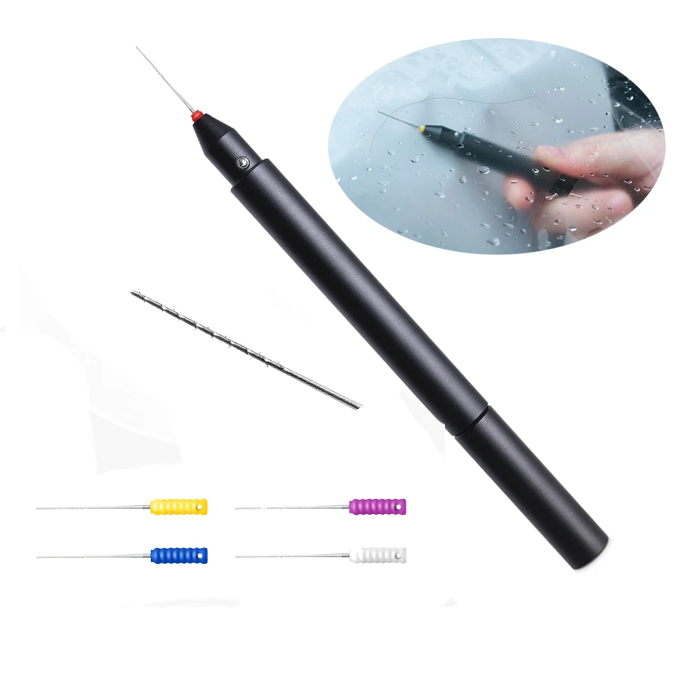 EHDIS Car Window Tinting Film Contamination Decon Pin Pen with Micro Braided Needles Auto Detailing Vinyl Wrap Dirt Removal Tool