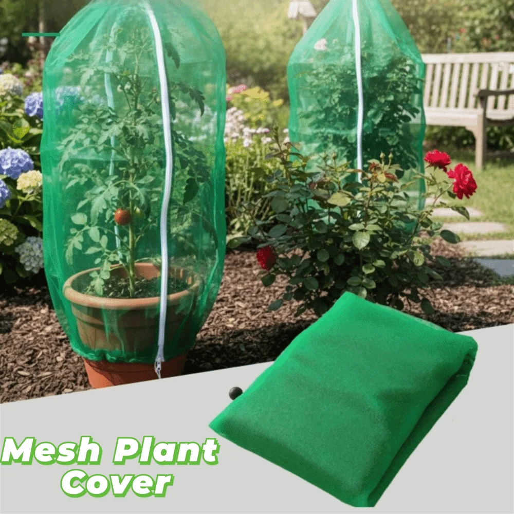 Breathable Mesh Plant Covers Zipper Transparent Insect Net Barrier Large Thickened Multipurpose Plant Protection Bag