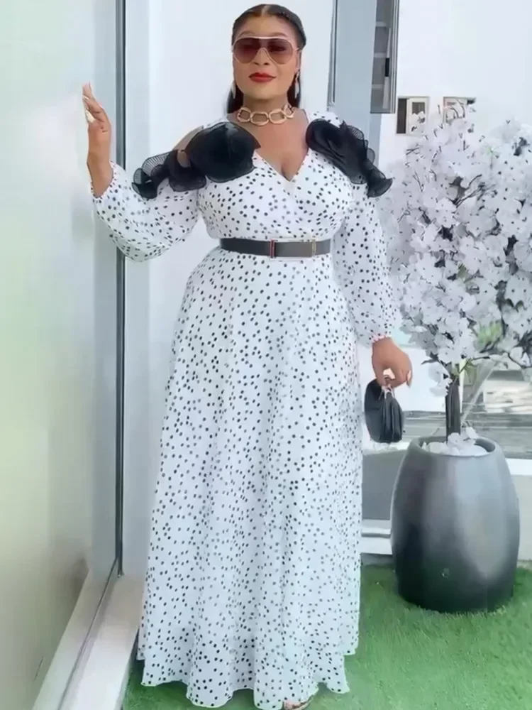 

Африканские платья для женщин Vetement Femme Dashiki Abaya Maxi Dress Африканская одежда Dashiki Ankara Платья 2023 Лето Осень Новинка