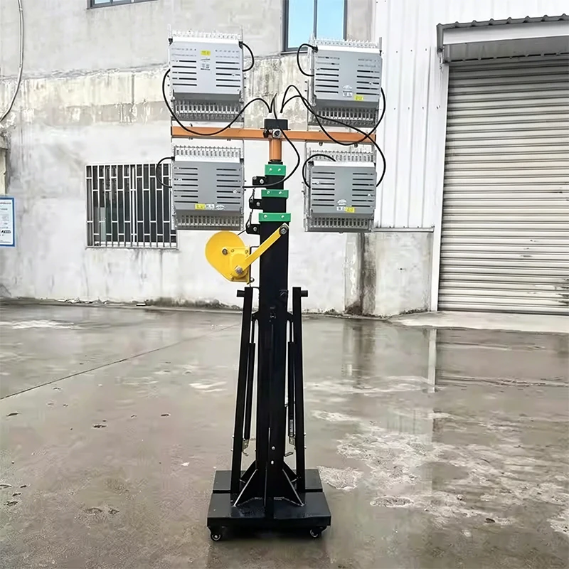 4M 5M 6M Manual Telescopic Pole Retractable Base Ideal for Lights Cameras Stage Truss