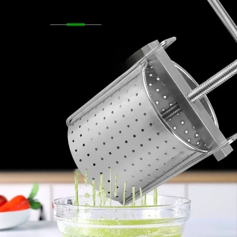 yesManual Stainless Steel Juicer Vegetable Filling Water Extractor Separation Juice Press Pork Fat PD Kitchen Cooking Tool