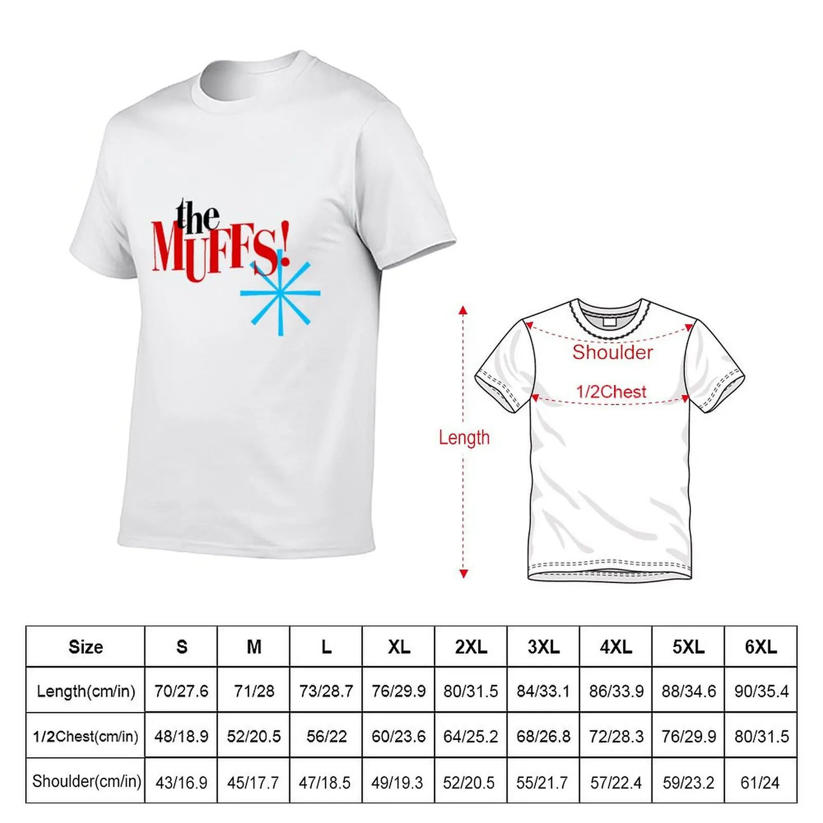 Vintage The Muffs T-Shirt Fashion Casual Short Sleeve Top