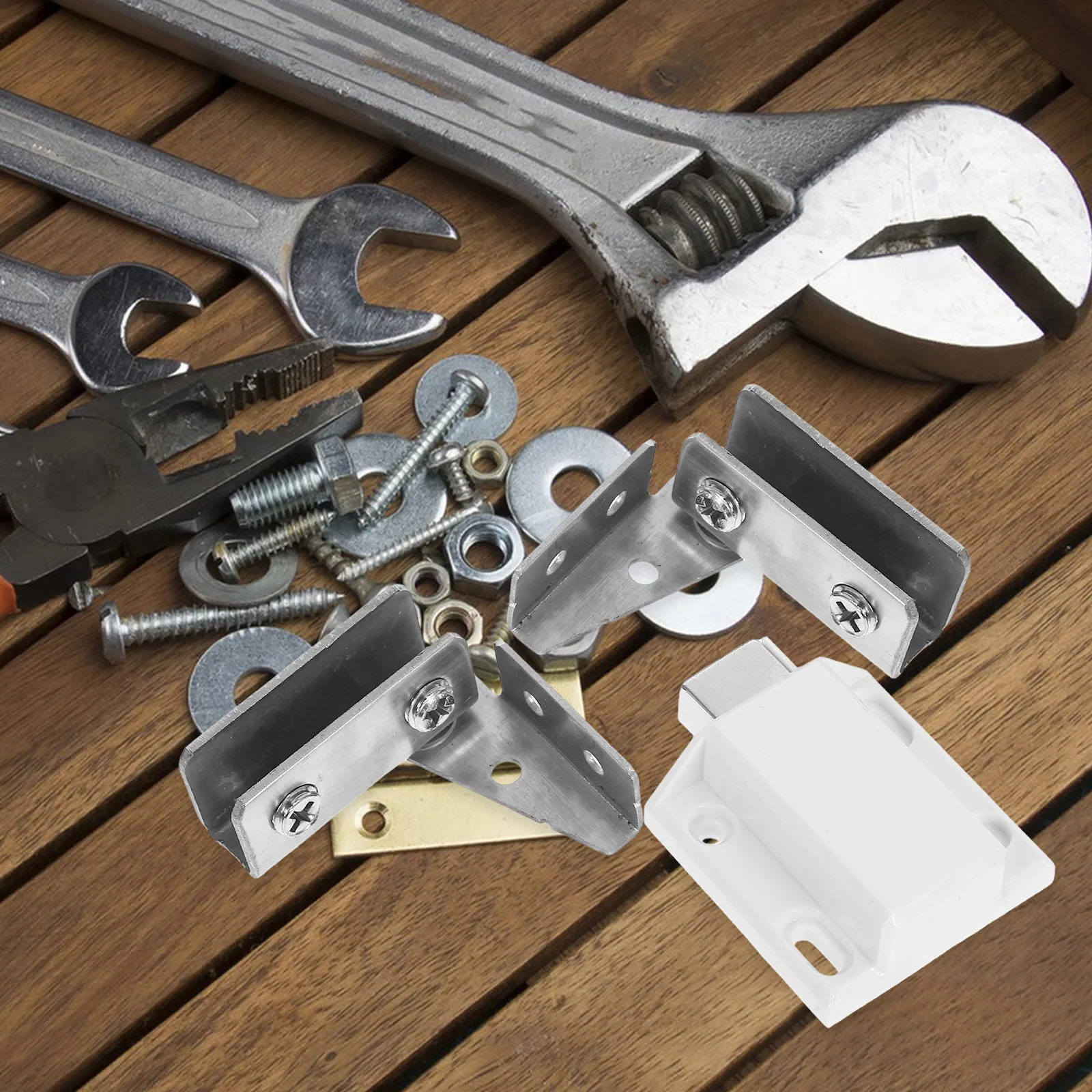 1Set Metal Cabinet Door Hinges Concealed Design Smooth Pivot Kitchen Bathroom Display Clamp Metal Cabinet Hinge