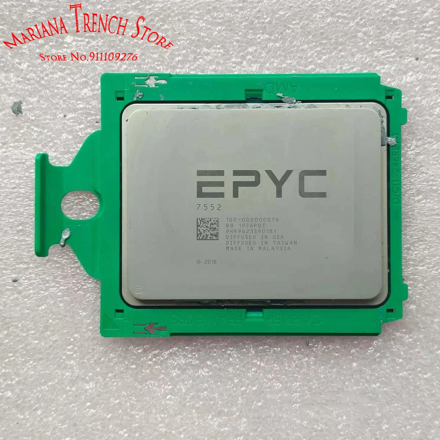 CPU for EPYC 7552  48 Cores 96 Threads Base Clock 2.2GHz  Max.Boost Up to 3.3GHz L3 Cache 192MB  TDP 200W