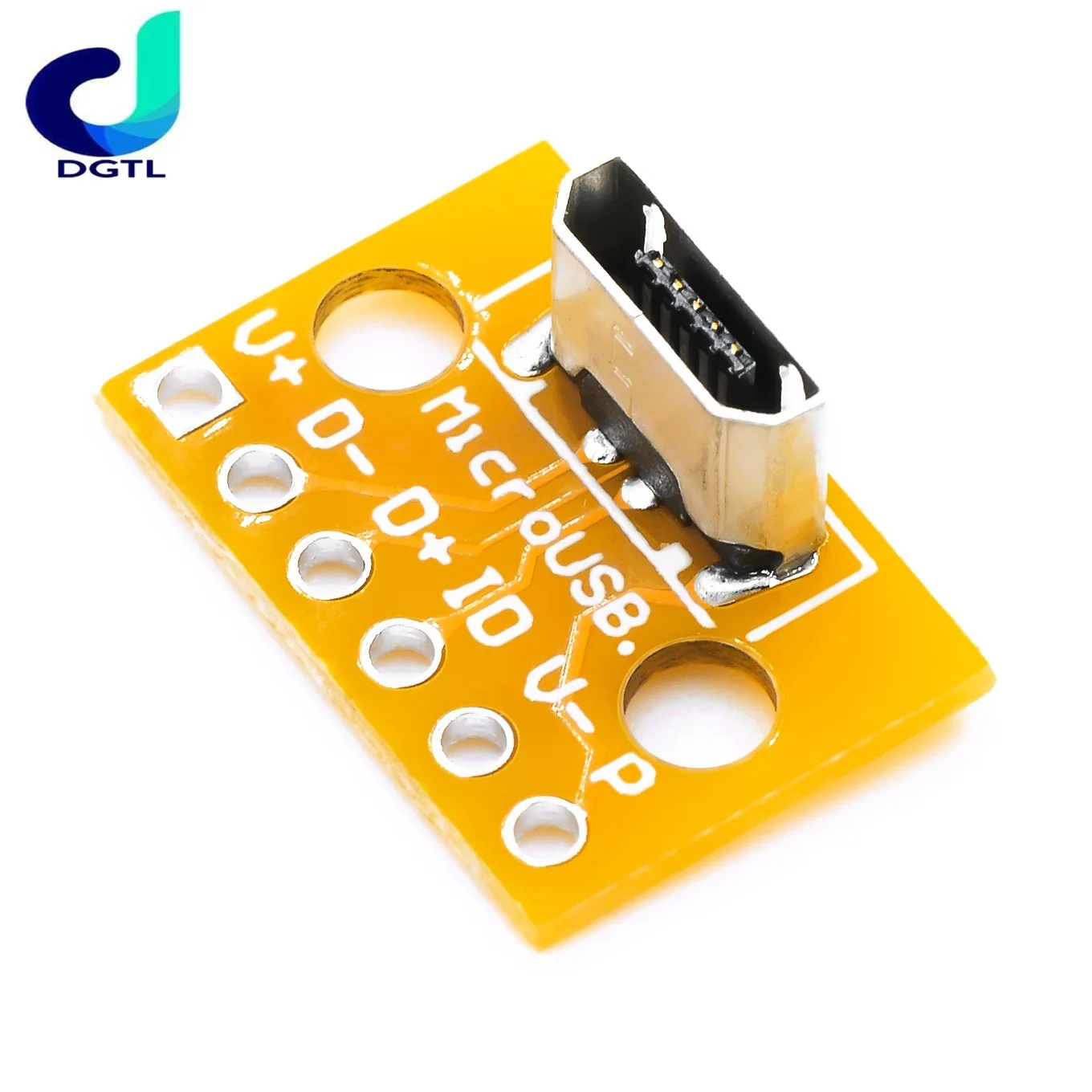 Vertical MiCroUSB female PCB welding adapter welding socket 180 ° vertical female head test universal board