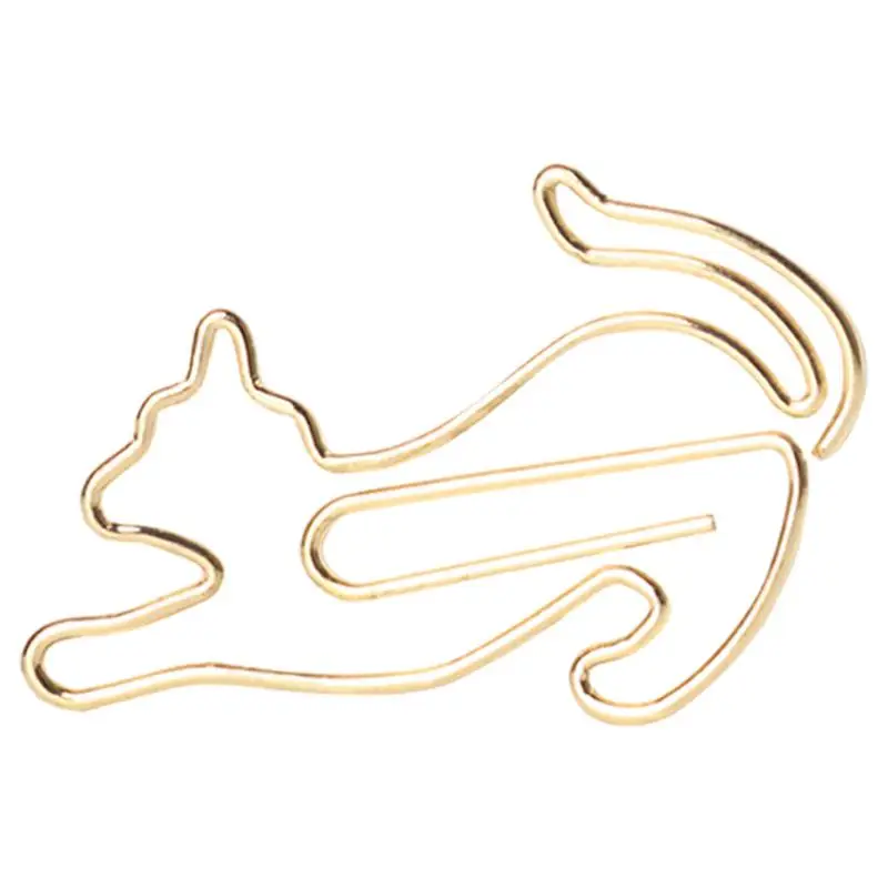 Abrazadera de archivo creativa en forma de gato rosa, soporte de marcapáginas de papel, Clip decorativo para oficina, escuela y hogar, 1 unidad