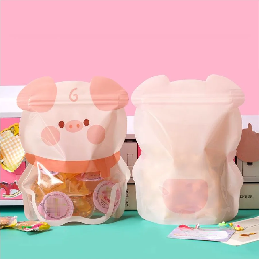 10pcs Cute Animal Shape Gift Bags For Small Business, Great For Party Supplies/Snack/Candy/Nut&Cookies Packaging