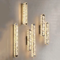 Lámpara de pared de cristal LED ovalada moderna de lujo, accesorios de iluminación para interiores, decoración del hogar, sala de estar y dormitorio, CA 90-260V