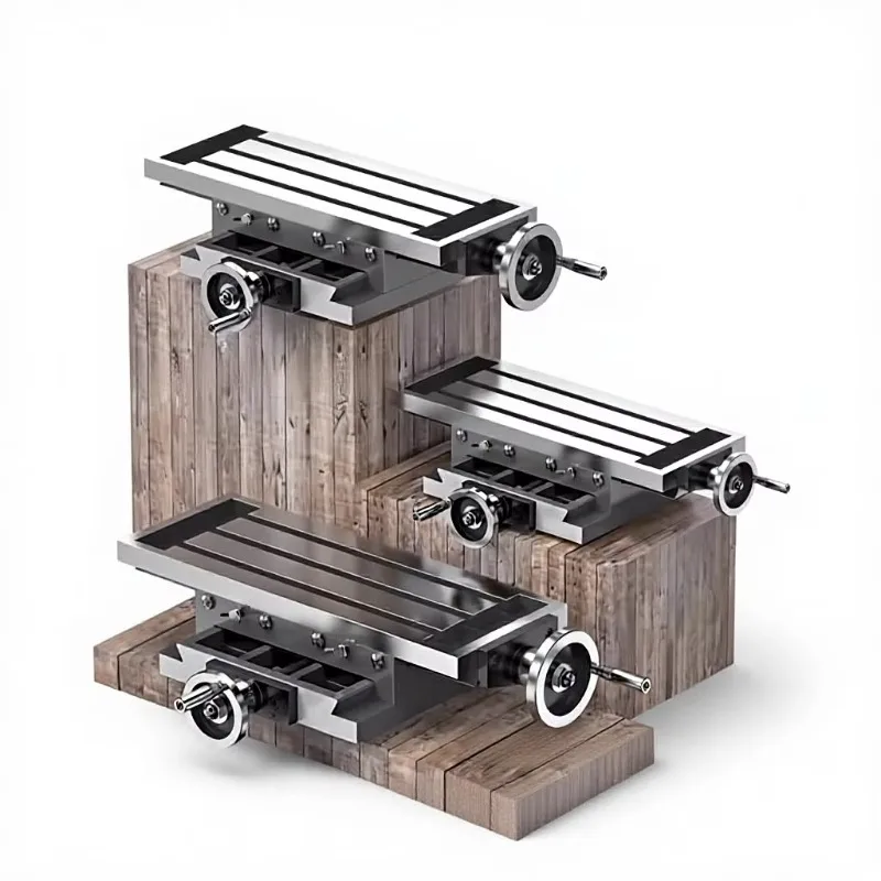 High-precision aluminum cross table milling machine flat-end vise, 450/550 multifunctional heavy-duty slide table customizable