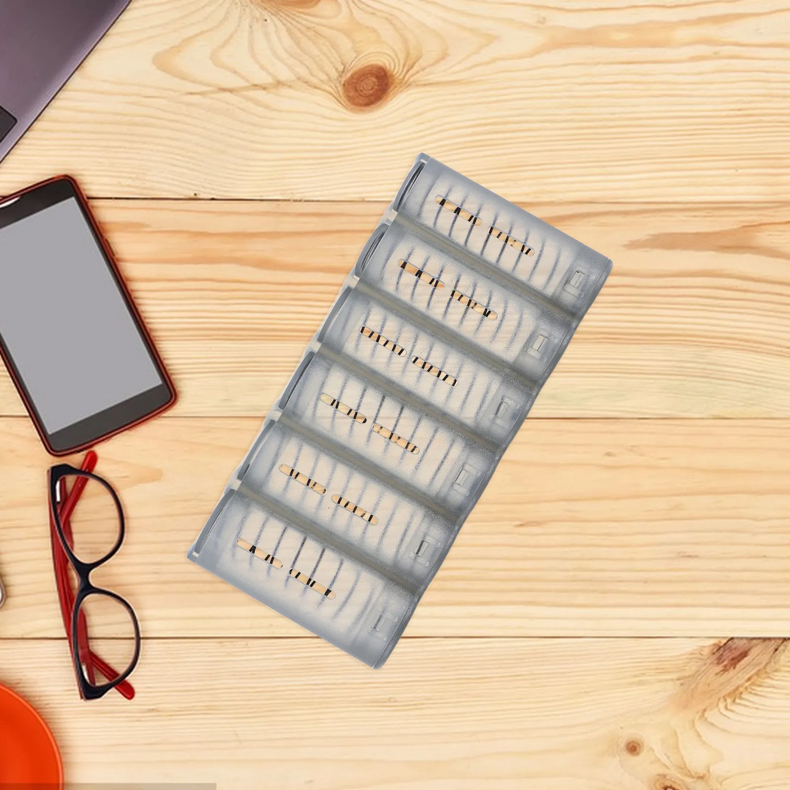 

Пластиковый органайзер для монет на 6 отделений, компактный футляр для путешествий и повседневного использования, коробка для хранения монет, контейнер для монет