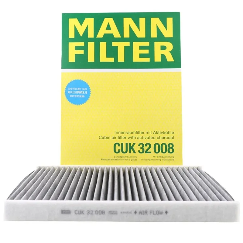 MANNFILTER CUK32008 Cabin Air Filter For ALFA ROMEO Giulia(952) 2.0T 200HP 280HP 2.9 V6 Bi-Turbo Stelvio(949) 77368519