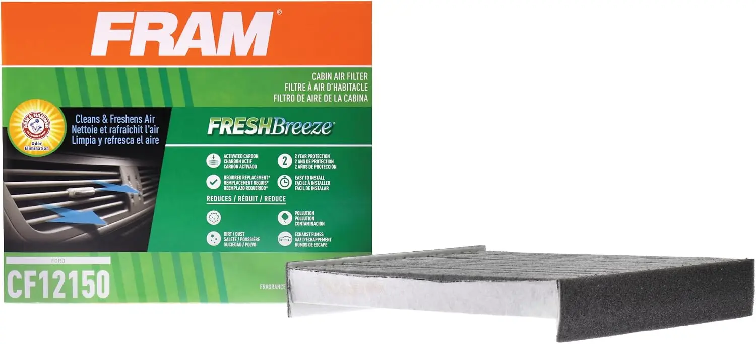 

Замена воздушного фильтра салона Fresh Breeze для автомобильного пассажирского отсека с рычагом и молотком для выпечки газировки, простая установка, CF12150 для