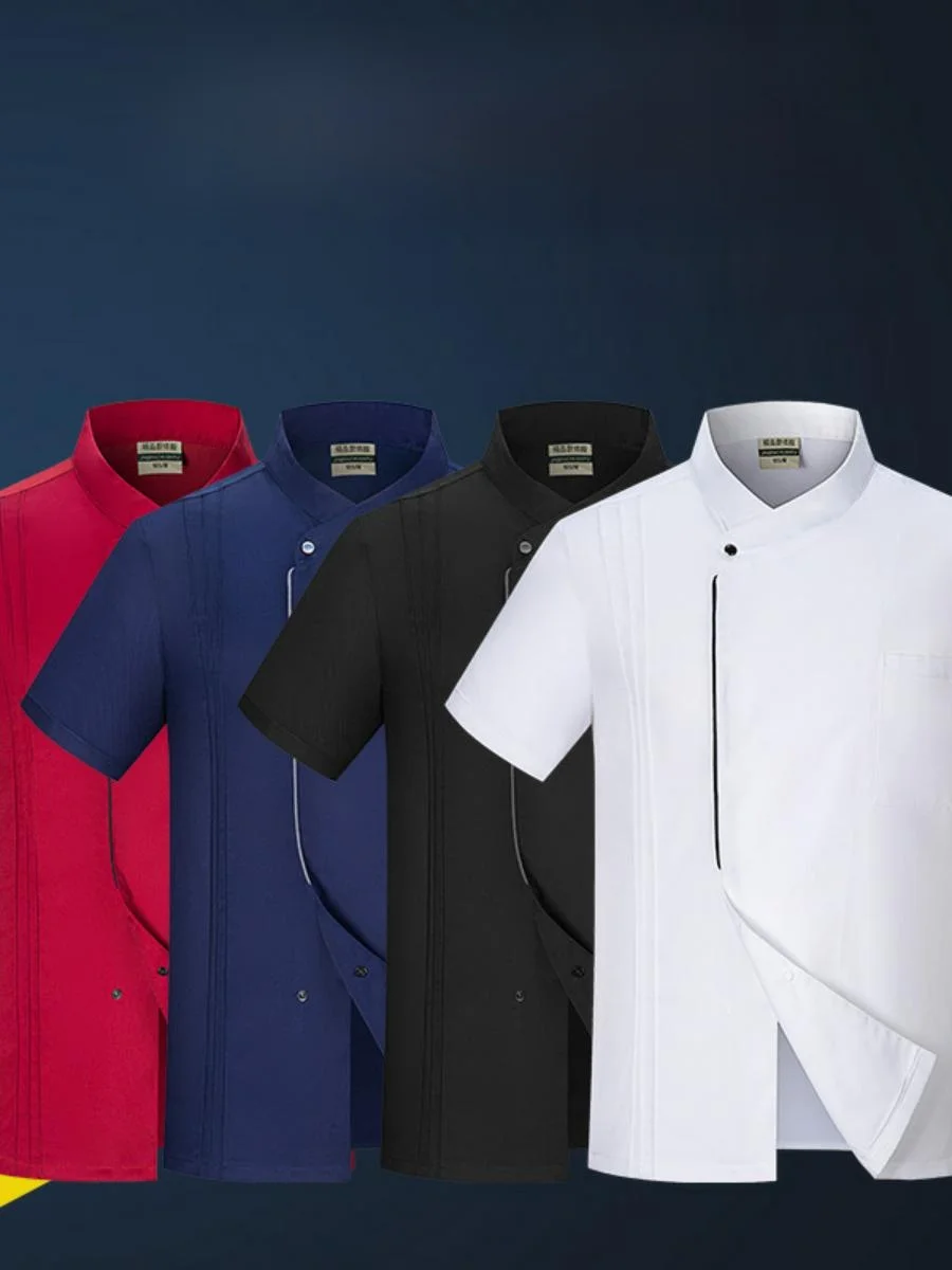 

Легкая дышащая летняя униформа для поваров и персонала кухни, влагоотводящая одежда для мужчин