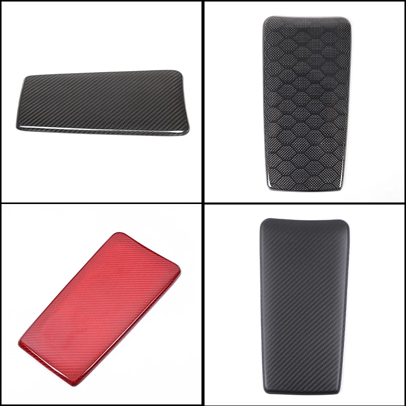 

For Mazda MX-5 ND Fiat 124/Abart 124 2016+ Real Carbon Fiber Center Console Armrest Box Cover Trim Interior Car Accessories