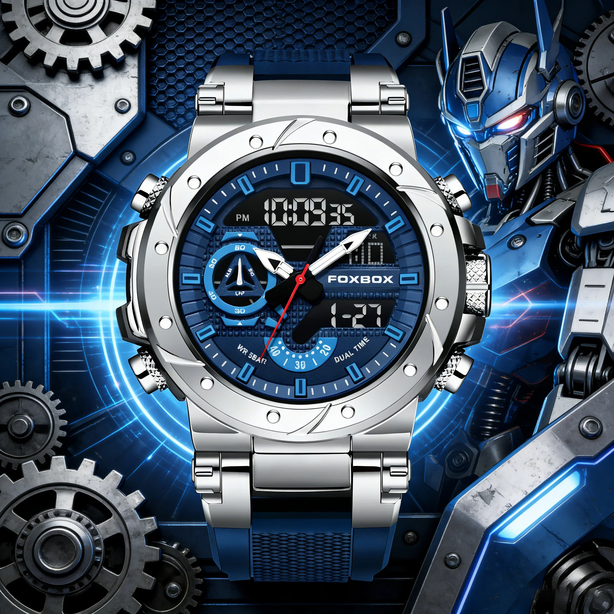 

LIGE Sport Quartz Watches LED Display Shock Resistant 50M Waterproof Alarm Clock Analog Digitals Watch For Men Ship From USA+Box